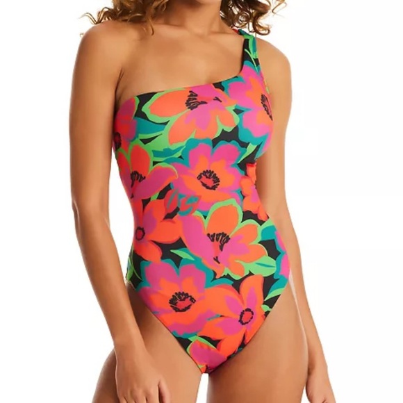 Sanctuary Printed Gardener One-Shoulder One-Piece Swimsuit - Picture 2 of 9